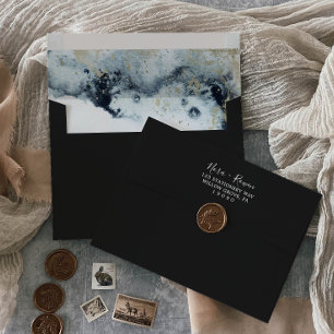 Enveloppe Faire-part de mariage d'aquarelle de la marine Abs