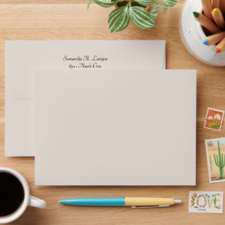 Enveloppe Faire-part de mariage de crème ivoire simple