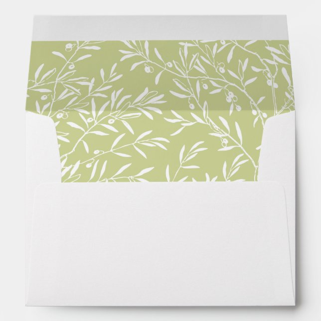 Enveloppe Faire-part de mariage de la branche d'olive (Dos (Bas))