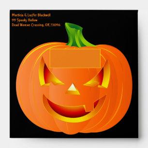 Enveloppe Faire-part de mariage de la fête d'Halloween Jack-