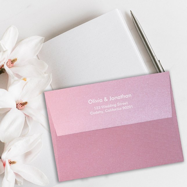 Enveloppe Faire-part de mariage de Parties scintillant rose  (Créateur téléchargé)