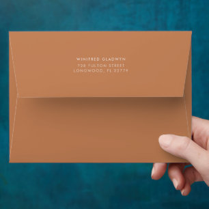 Enveloppe Faire-part de mariage de sucre brun rétro élégant