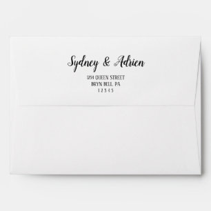 Enveloppe Faire-part de mariage de trame minimaliste simple