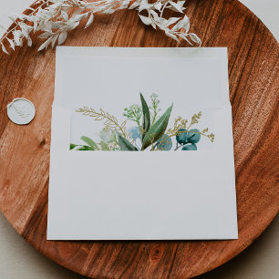 Enveloppe Faire-part de mariage de verdure tropicale à la f