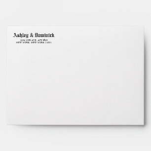 Enveloppe Faire-part de mariage élégant gothique anglais anc