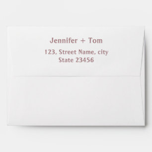 Enveloppe faire-part de mariage en or rose simple