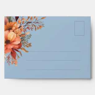 Enveloppe Faire-part de mariage floral rustique aquarelle d'
