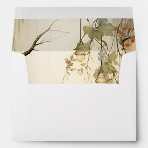 Enveloppe Faire-part de mariage forestier enchanté