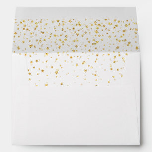 Enveloppe Faire-part de mariage Gold Confetti