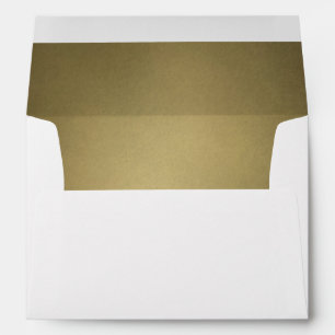 Enveloppe Faire-part de mariage intérieur couleur or