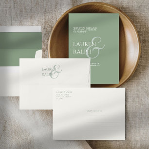 Enveloppe Faire-part de mariage minimaliste couleur ivoire c