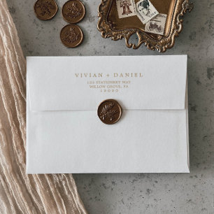 Enveloppe Faire-part de mariage minimaliste de typographie o