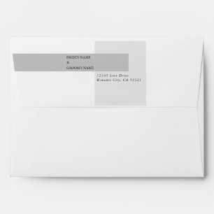 Enveloppe Faire-part de mariage moderne noir et blanc 5x7