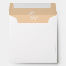 Enveloppe Faire-part de mariage Monogramme de ruban Rose d'o