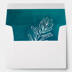 Enveloppe Faire-part de mariage Moody Ocean Watercolor