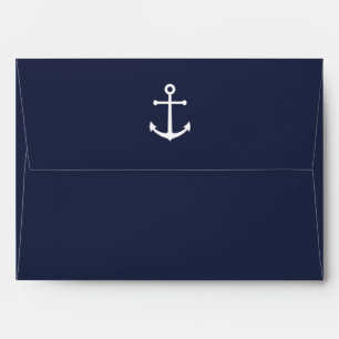 Enveloppe Faire-part de mariage nautique d'Ancre de bleu