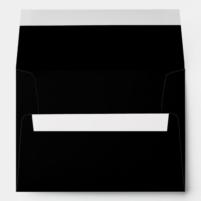 Enveloppe Faire-part de mariage noir simple (Dos (Bas))