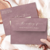 Faire-part de mariage Ophelia Dusty Pink A7 5x7