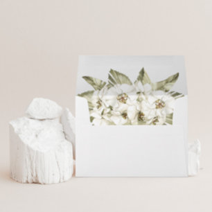 Enveloppe Faire-part de mariage orchidée blanche
