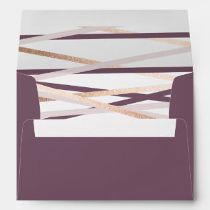 Enveloppe Faire-part de mariage rose Gold Streamers
