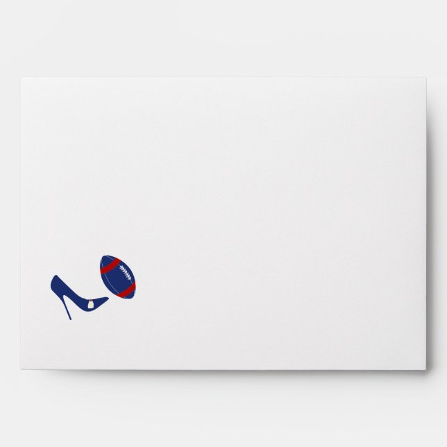 Enveloppe Faire-part de mariage rouge, blanc et bl (Devant)