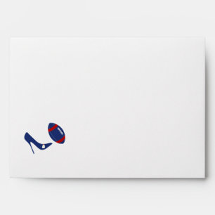 Enveloppe Faire-part de mariage rouge, blanc et bl