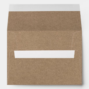 Enveloppe Faire-part de mariage Rustique Kraft
