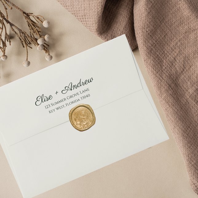 Enveloppe Faire-part de mariage Sage & White Roses (Créateur téléchargé)