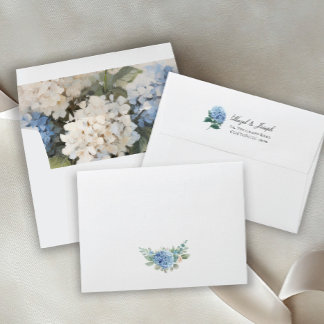 Enveloppe Faire-part de mariage SINI Blue Hydrange