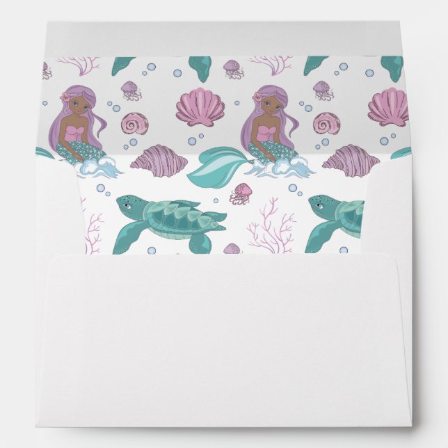 Enveloppe Fairy Tale Mermaid Quinceañera 15e anniversaire (Dos (Bas))
