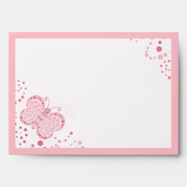 Enveloppe faite sur commande élégante de papillon (Devant)