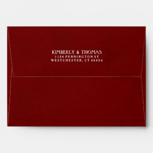 Enveloppe faite sur commande rouge et blanche