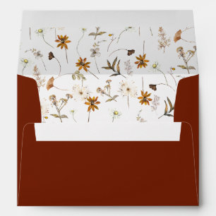 Enveloppe Fall Terracotta Floral Mariage