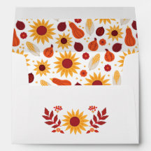 Fall Thanksgiving Sunflower Adresse de retour