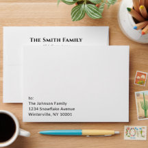 Famille moderne minimaliste noir personnalisé