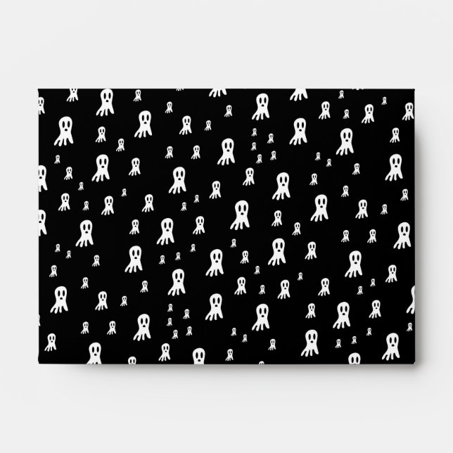 Enveloppe Fantômes d'Halloween foncé (Devant)