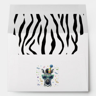 Enveloppe "Fauve" Invitation Anniversaire Thème Zèbre