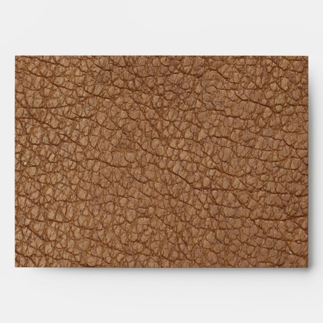 Enveloppe Faux Brown Cuir animal Imprimer Crocodile (Devant)