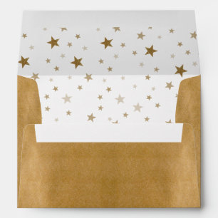 Enveloppe Faux Gold et Twinkling Stars