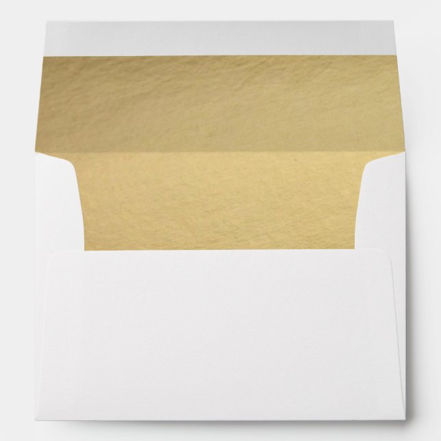 Enveloppe Faux Gold Foil Adresse de retour personnalisée (Dos (Bas))