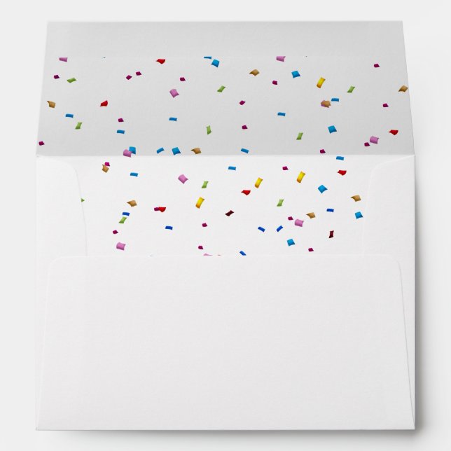 Enveloppe Faux Gold Foil Confetti Élégante Sparkle (Dos (Bas))