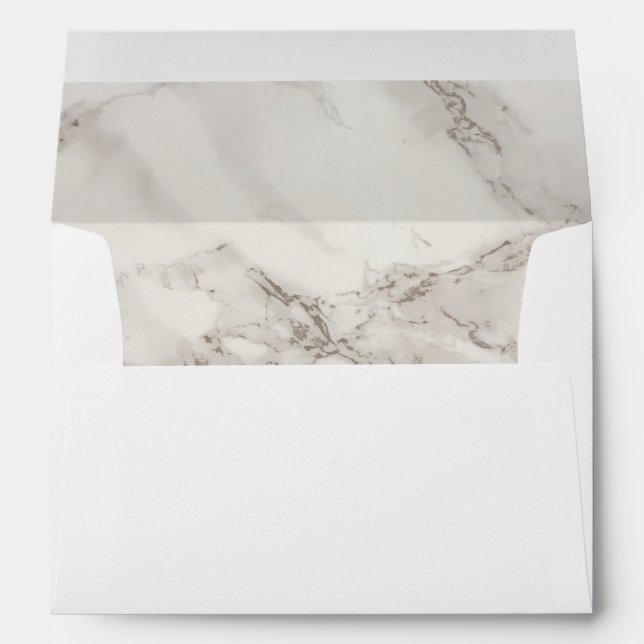 Enveloppe Faux Marbre Albâtre Taupe Tauan Moderne Personnali (Dos (Bas))