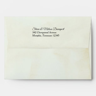 Enveloppe Faux Parchemin Vintage Mariage simple et élégant