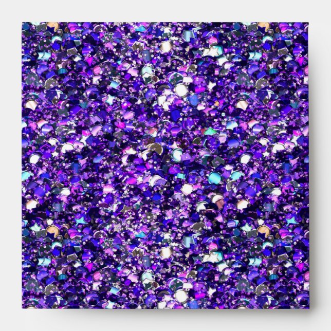 Enveloppe Faux Purple Parties scintillant bleue Tu (Devant)
