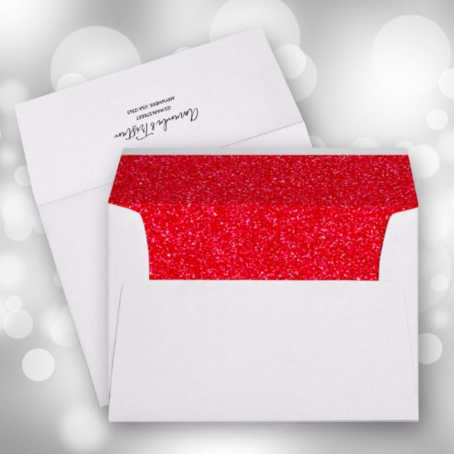 Enveloppe Faux Rouge Pailleté 5 x 7 (Créateur téléchargé)