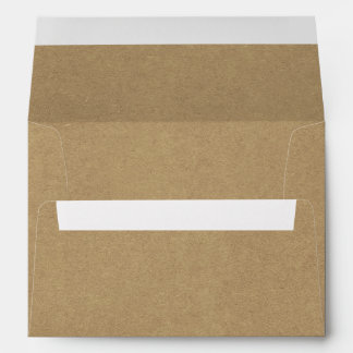 Enveloppe Faux Rustic Brown Kraft Adresse pré-imprimée 5x7