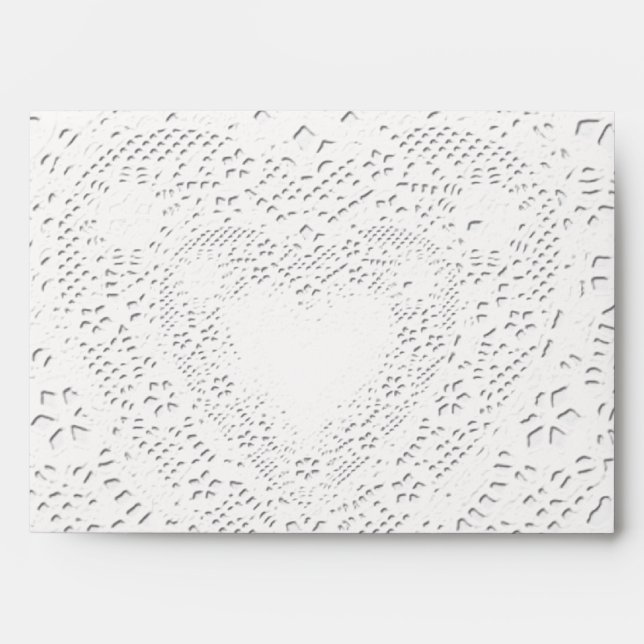 Enveloppe Faux White Lace Fabric Arrière - plan (Devant)