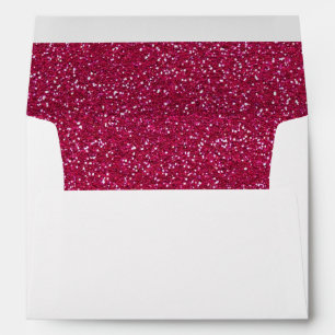 Enveloppe Faux White Purple Rainbow Parties scintillant Conf