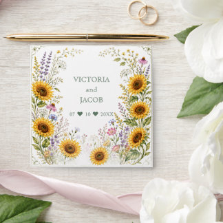 Enveloppe Faveur de graines de tournesol pour mariage/annive