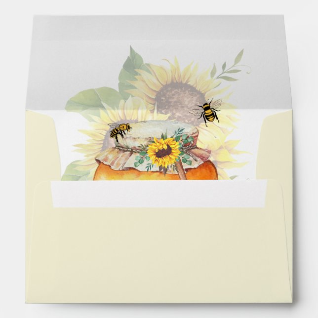 Enveloppe Félicitations pour votre faire-part bébé abeille m (Dos (Bas))